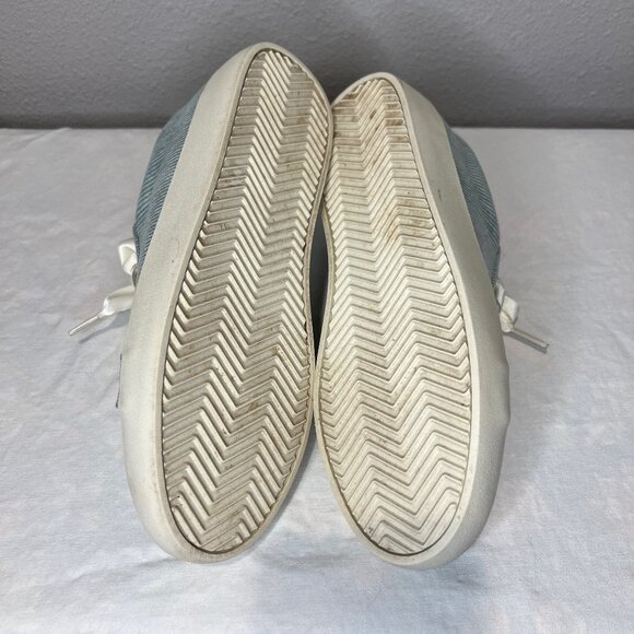 Light Aqua Corduroy Sneakers with ribbon laces Women's size 8 - Picture 6 of 6
